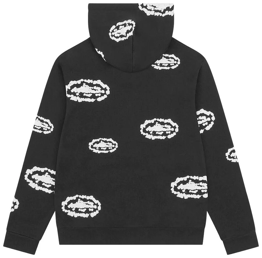 Denim Tears x Corteiz Cotton Wreath Zip Hoodie Black - Image 2