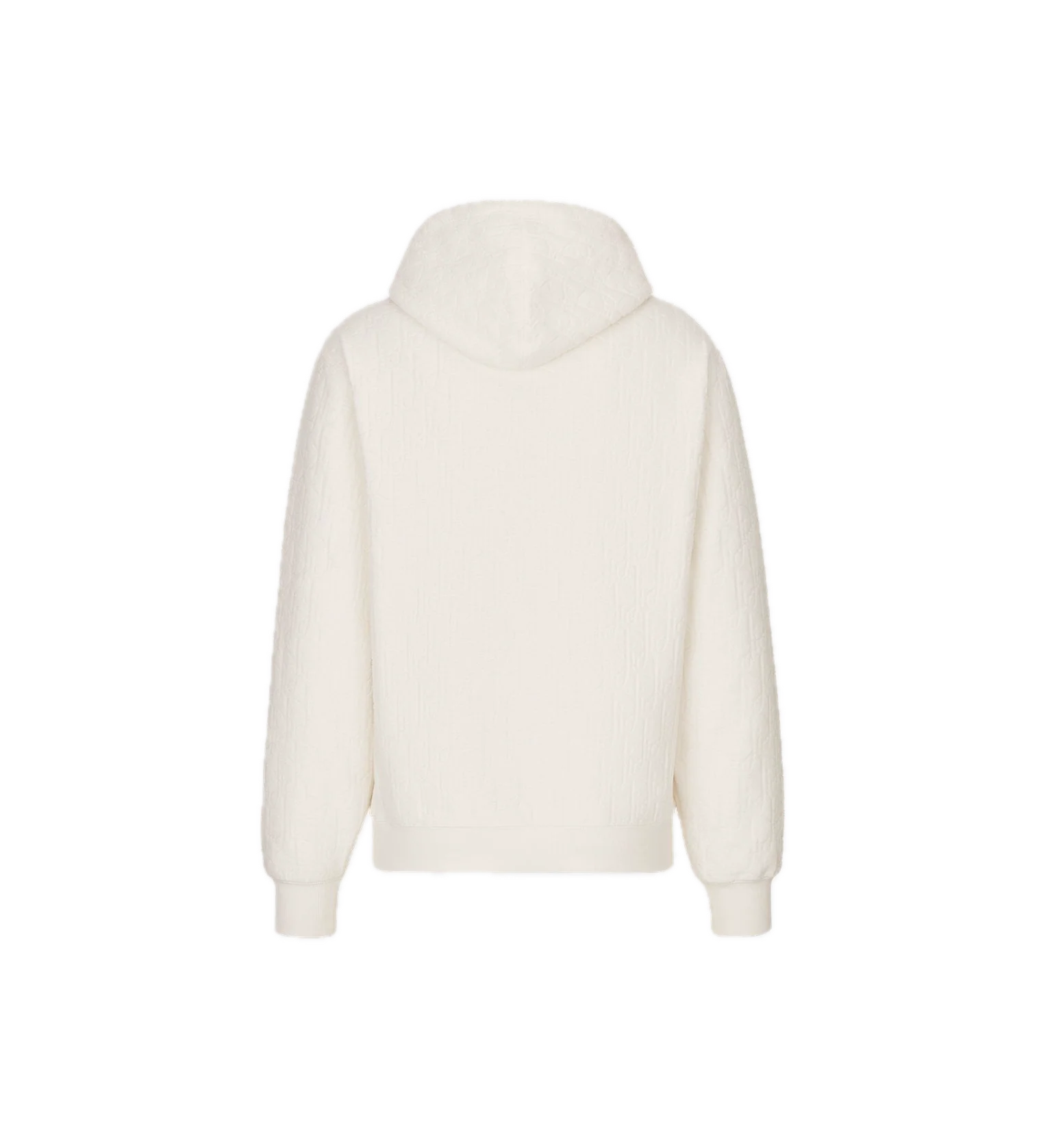 Dior Oblique Relaxed-Fit Hooded Sweatshirt Off-White Cotton Fleece - Image 2