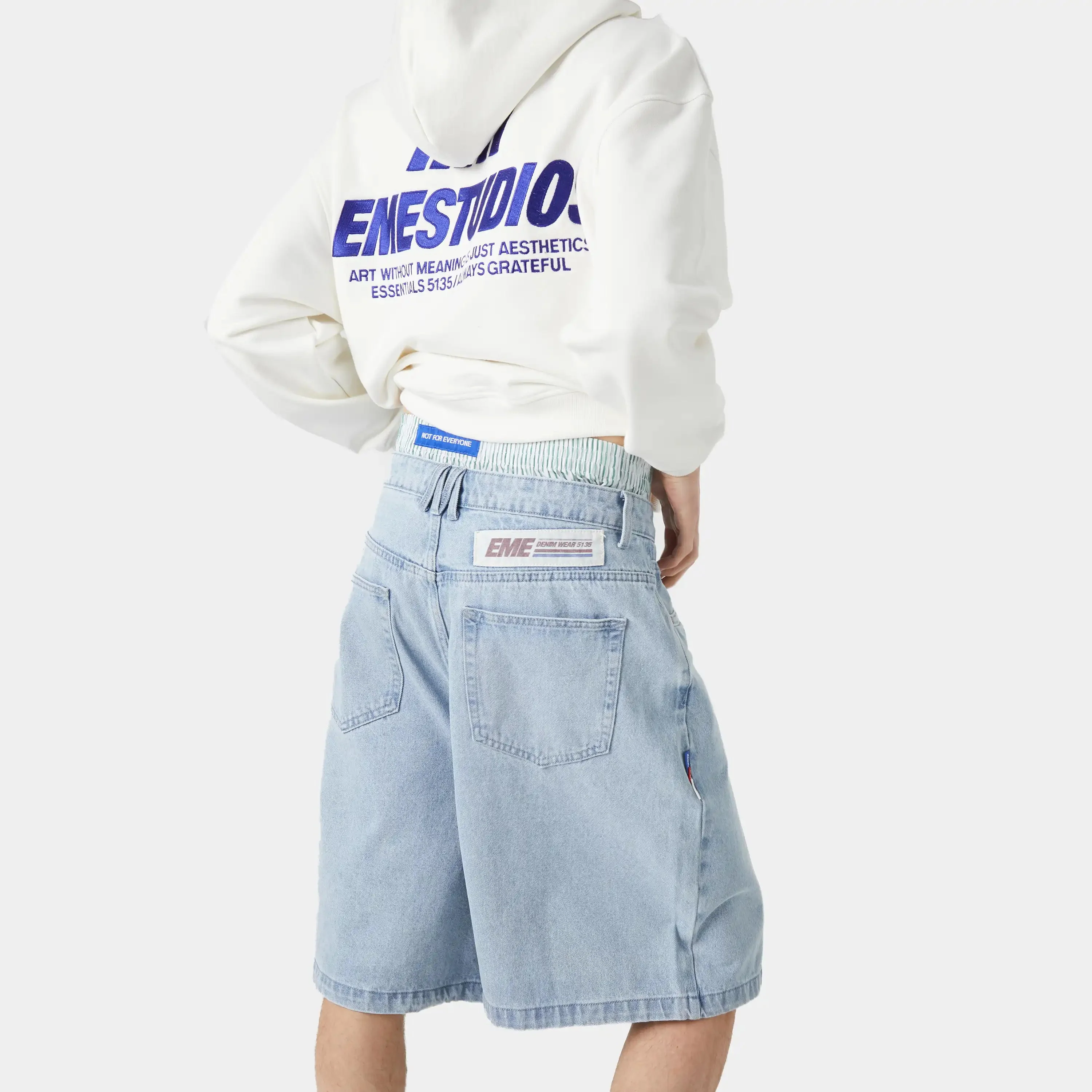 Eme Studios Andy Cloudy Denim Jorts - Image 8