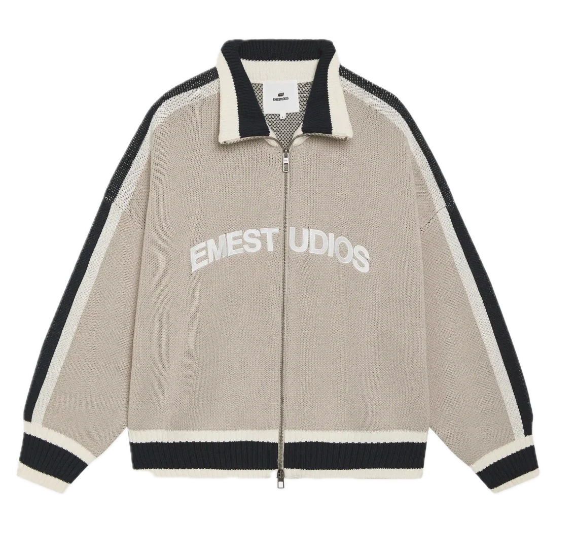 Eme Studios Echellor Off Sand Zipper Knit