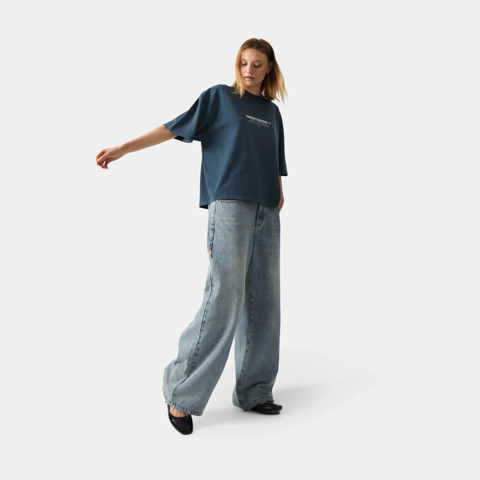 EME Studios Hectic Dark Slate Oversized Tee - Image 4