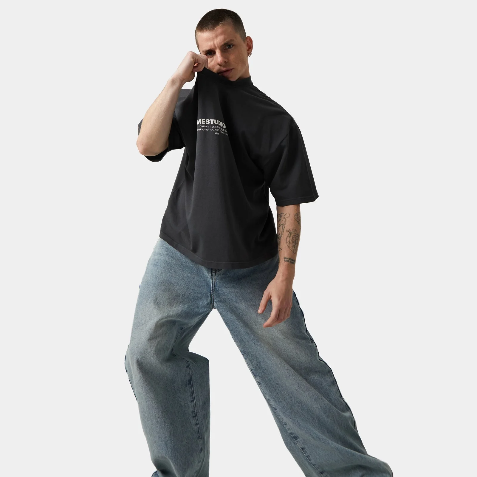 EME Studios Hectic Shadow Oversized Tee - Image 3