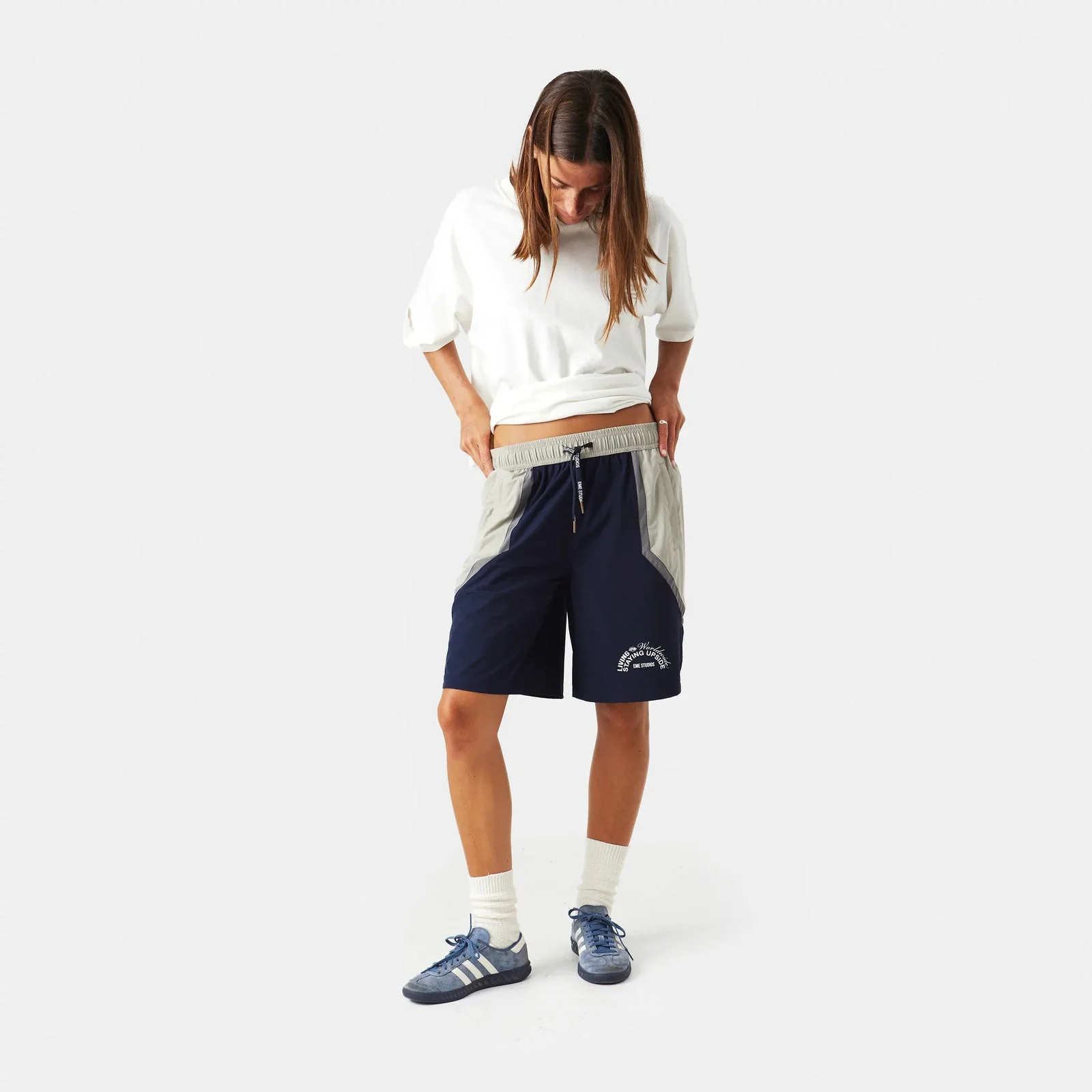 EME Studios LWSU Blue Nylon Pants - Image 6