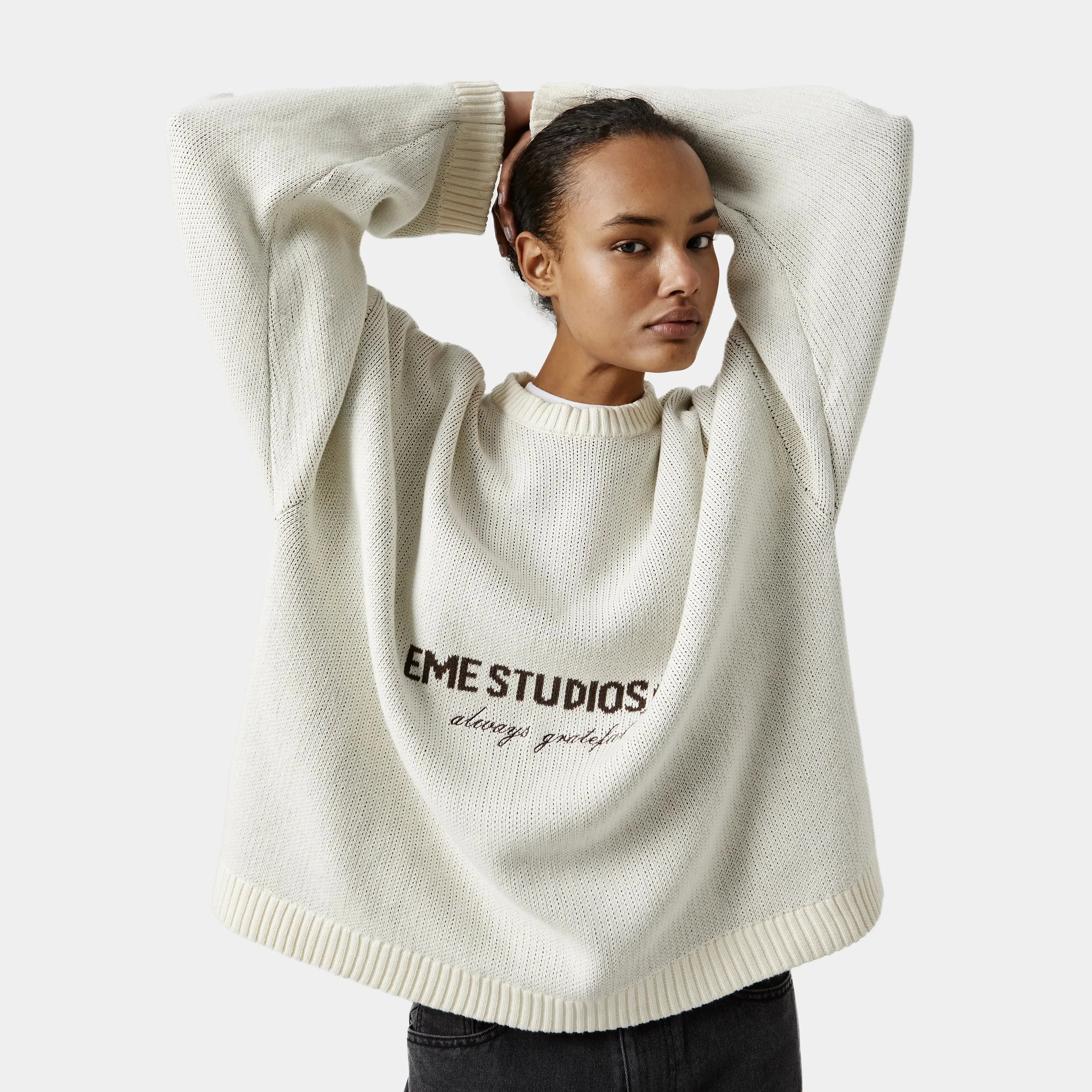 Eme Studios Master Off Sand Knit Sweater - Image 4