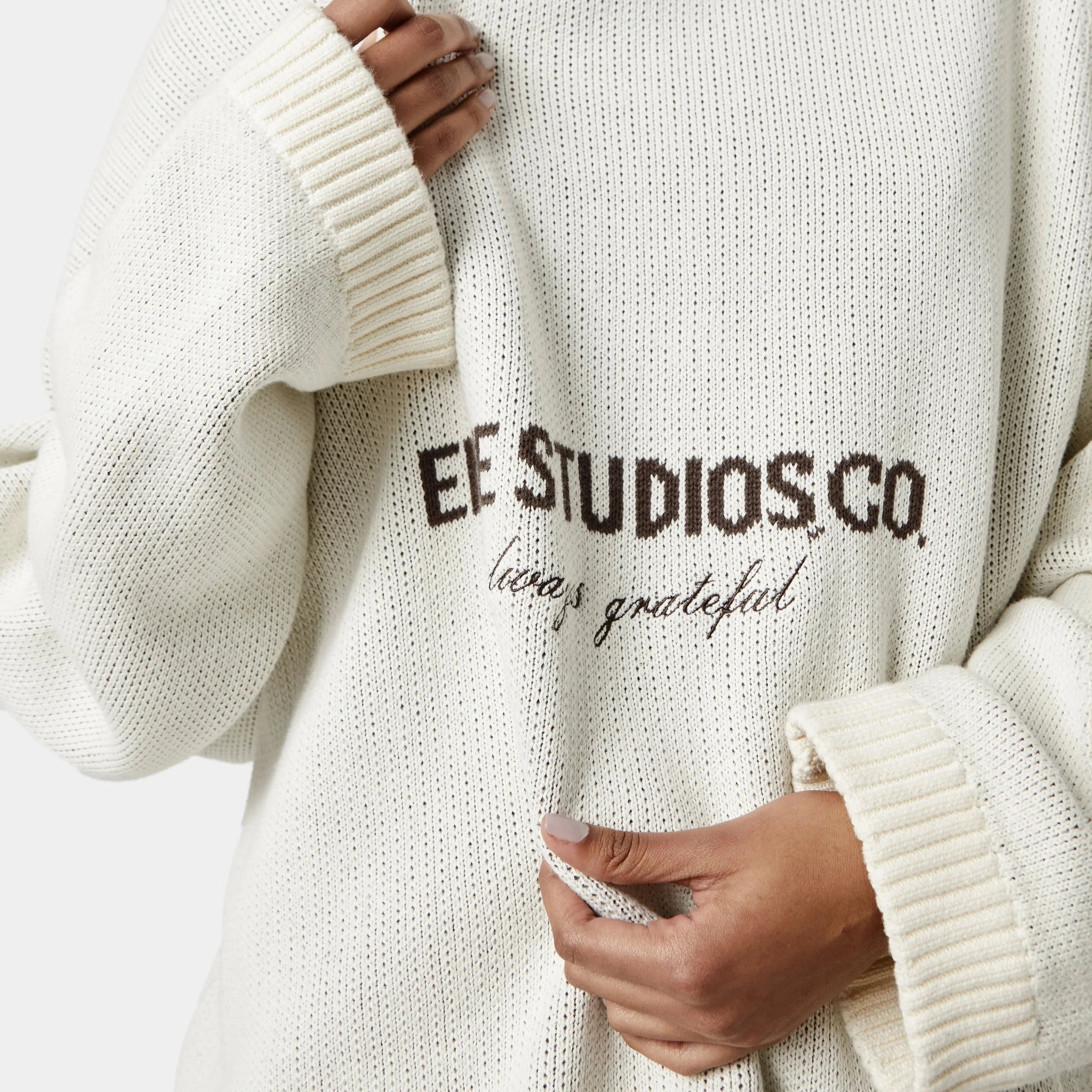 Eme Studios Master Off Sand Knit Sweater - Image 6