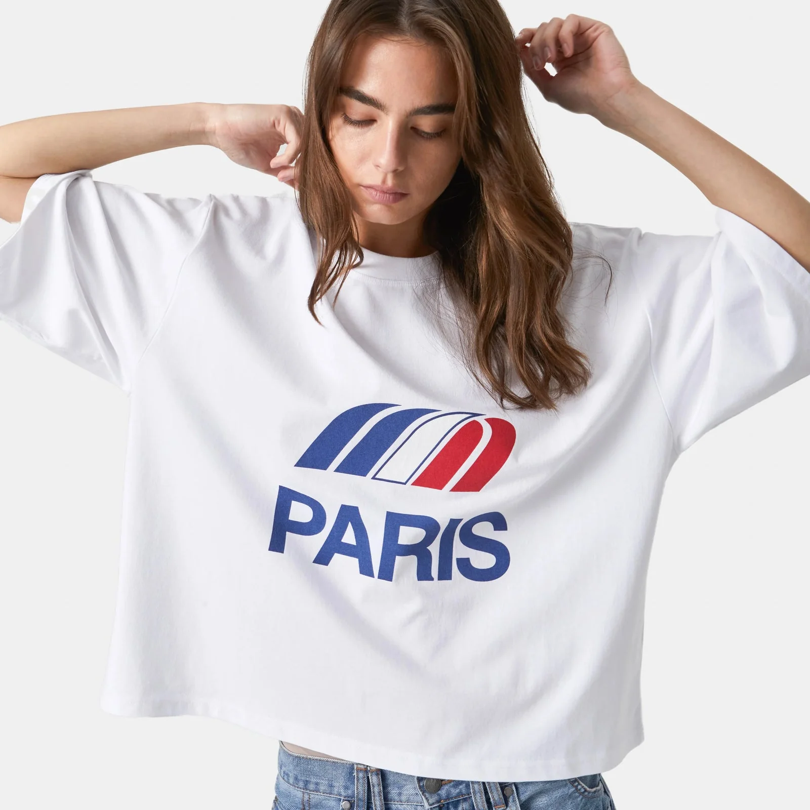 EME STUDIOS PARIS PEARL CROPPED BOXY TEE - Image 3