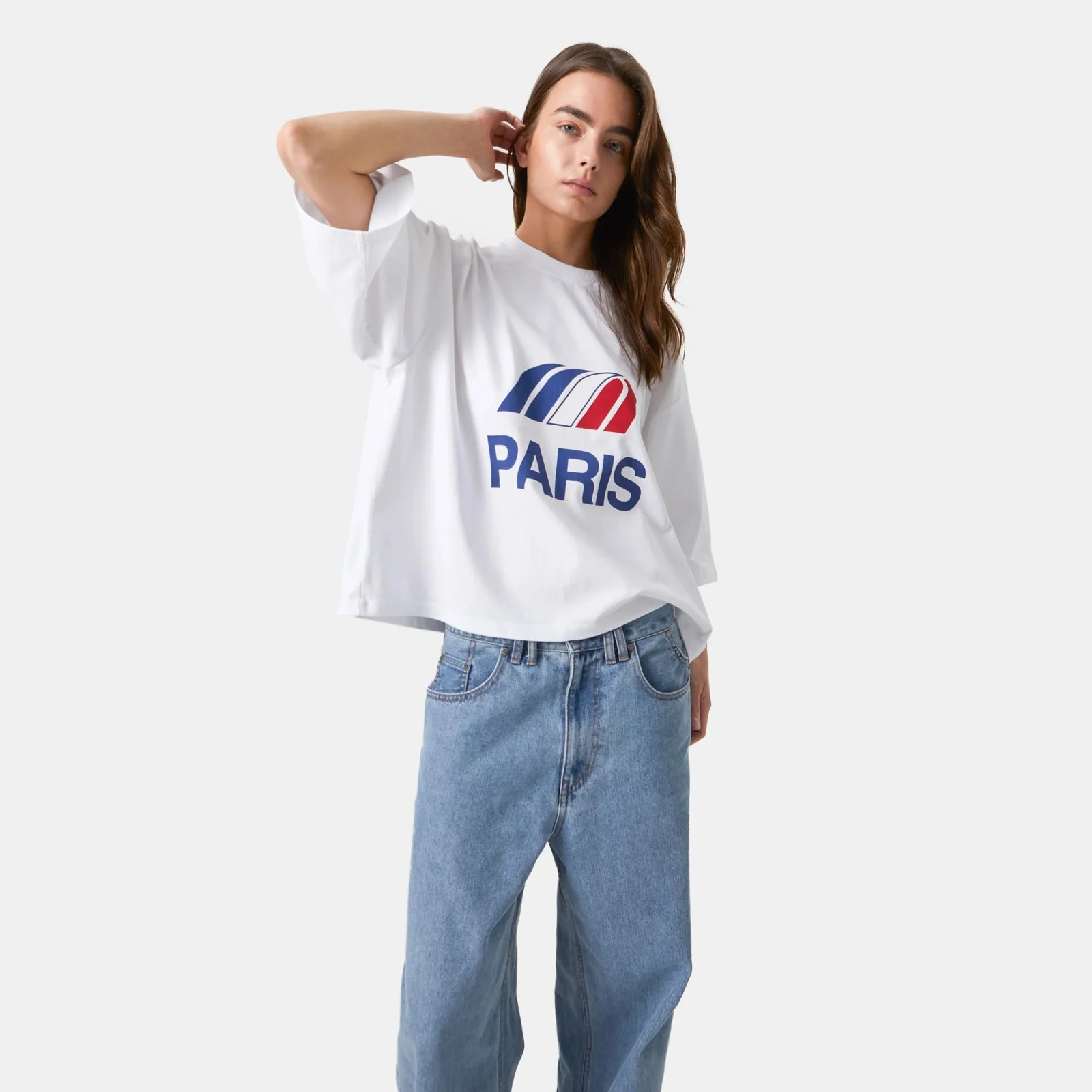 EME STUDIOS PARIS PEARL CROPPED BOXY TEE - Image 4