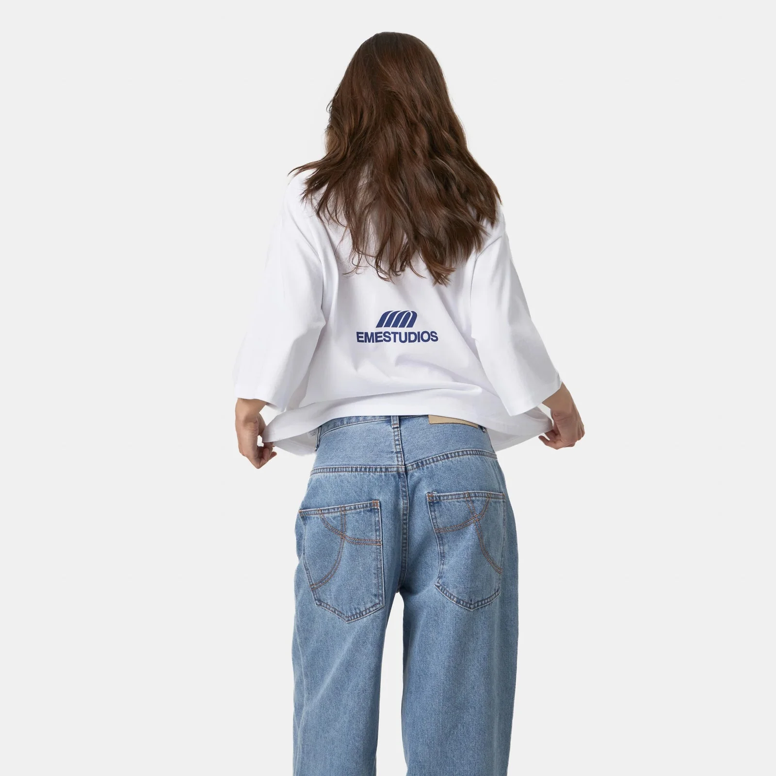 EME STUDIOS PARIS PEARL CROPPED BOXY TEE - Image 5