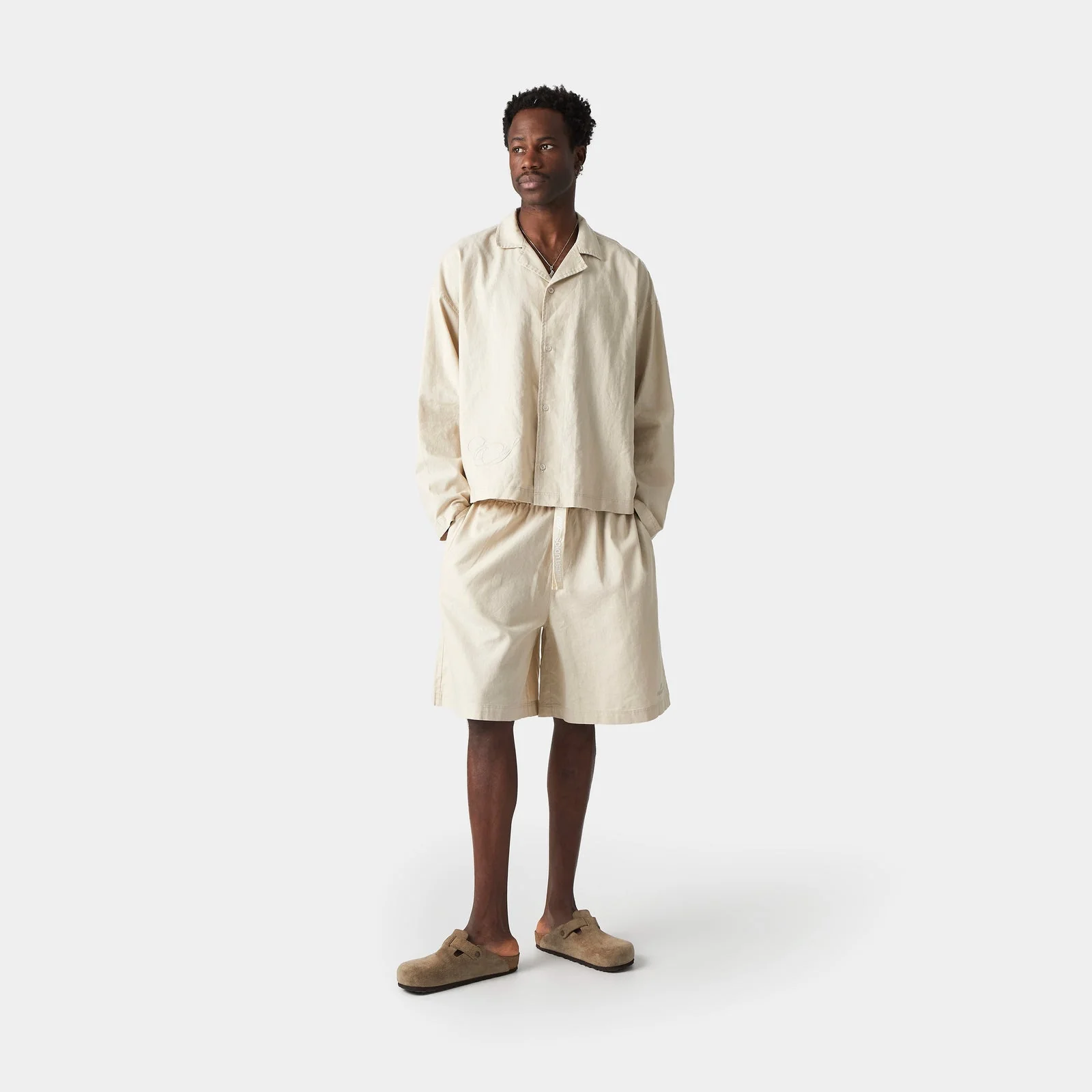 Eme Studios Quarry Off Sand Linen Shirt - Image 3
