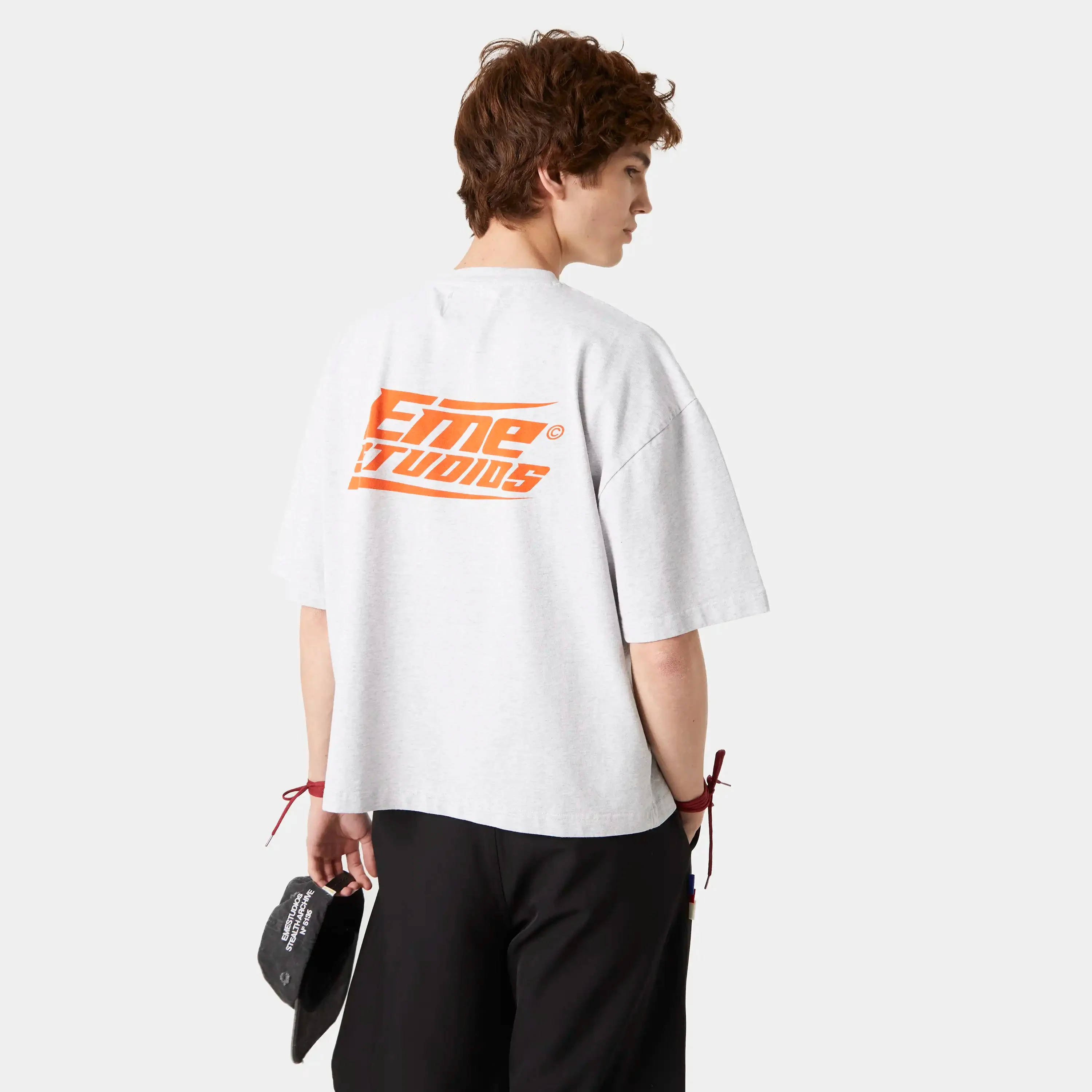 Eme Studios Speeding Up Grey Oversized Tee - Image 3