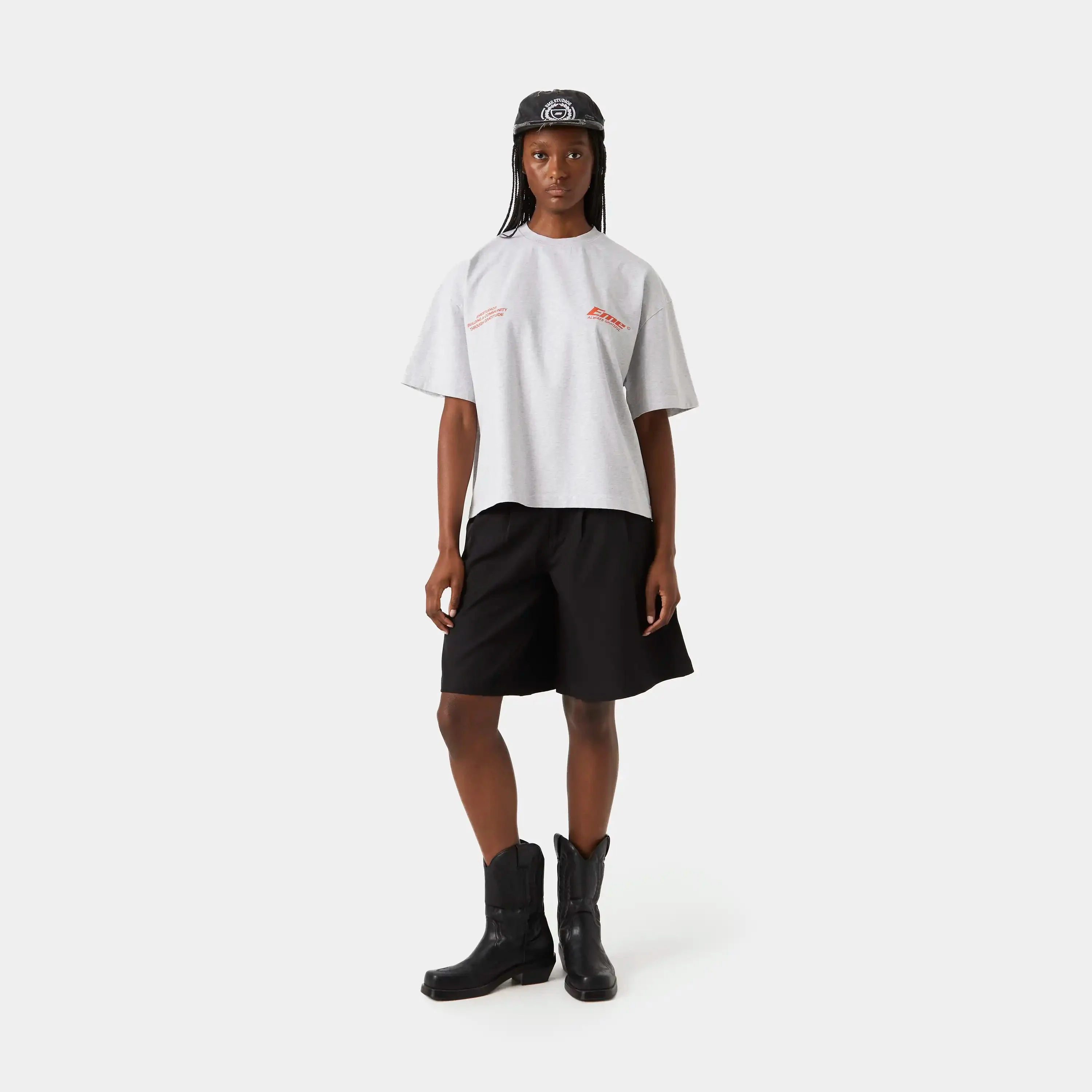 Eme Studios Speeding Up Grey Oversized Tee - Image 6