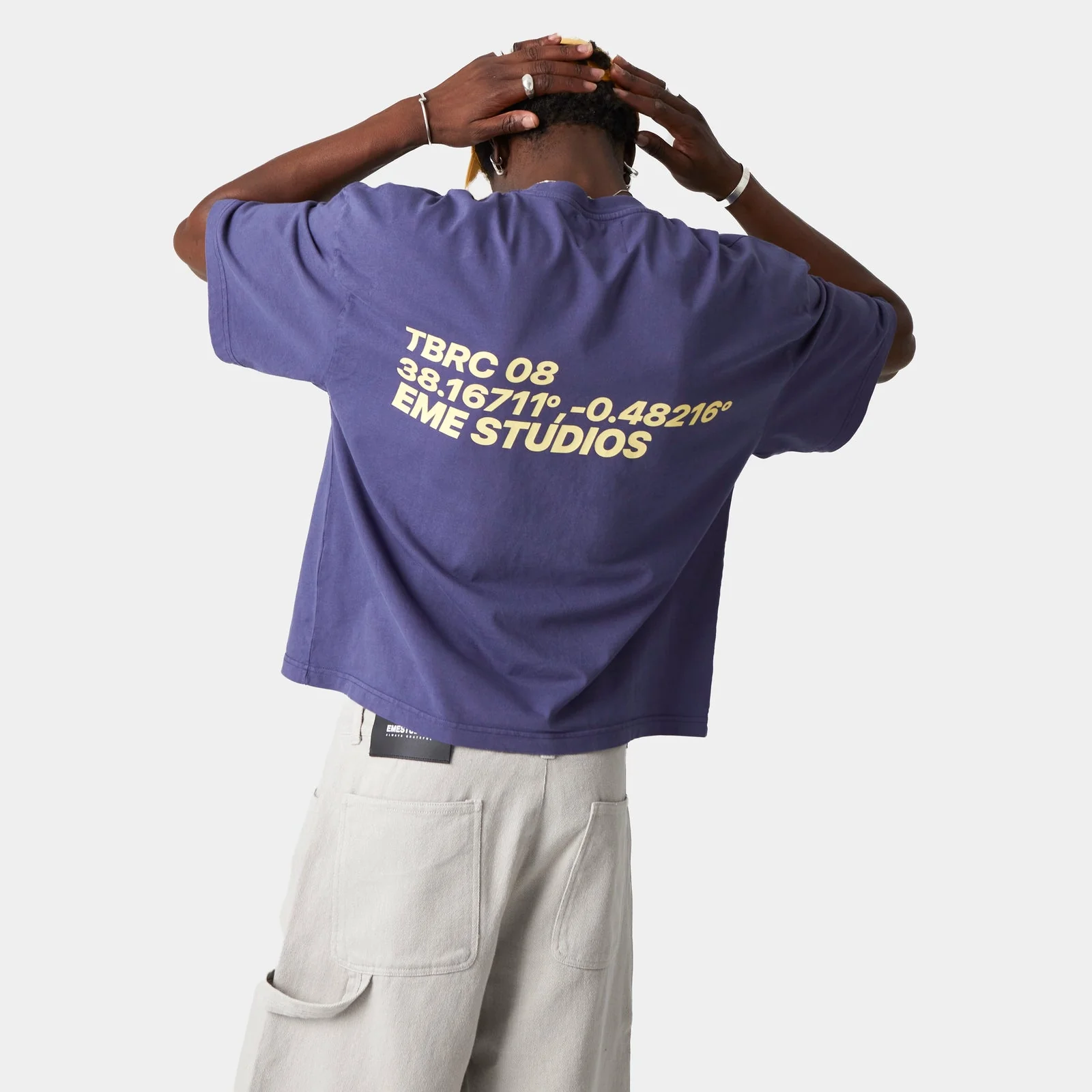 Eme Studios Tabarca Indigo Oversized Tee - Image 4