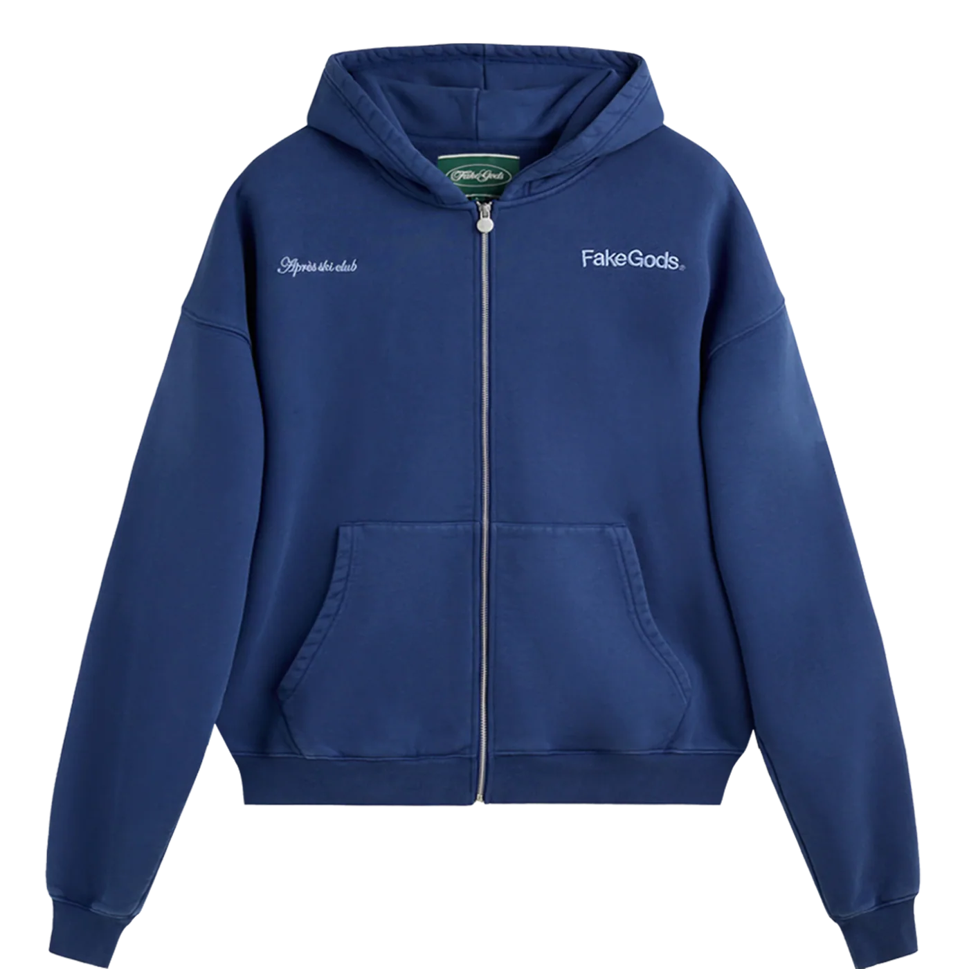 Fake Gods Mount Zipper Hoodie Blue - Après Ski Club