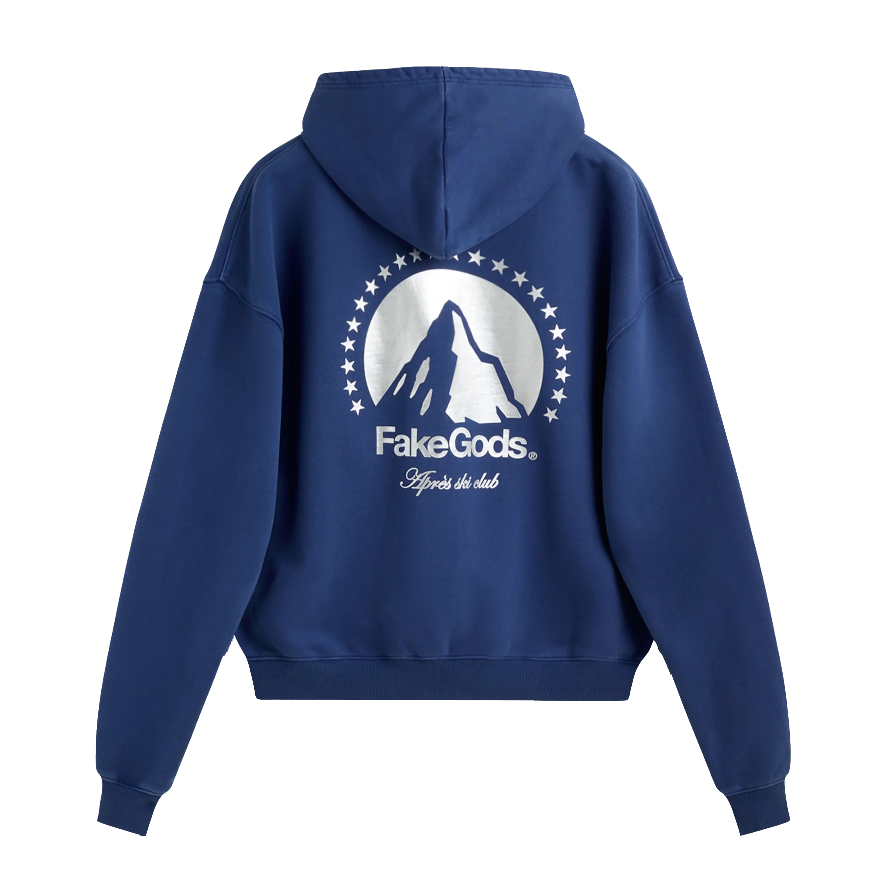 Fake Gods Mount Zipper Hoodie Blue - Après Ski Club - Image 2