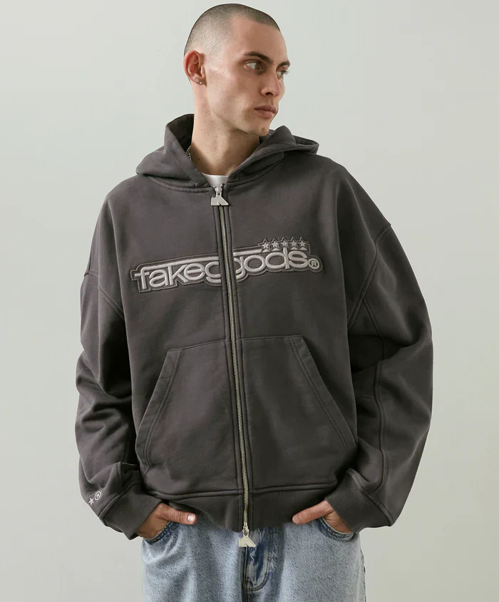Fakegods 5 Star Zipper Dark Gray - Image 4