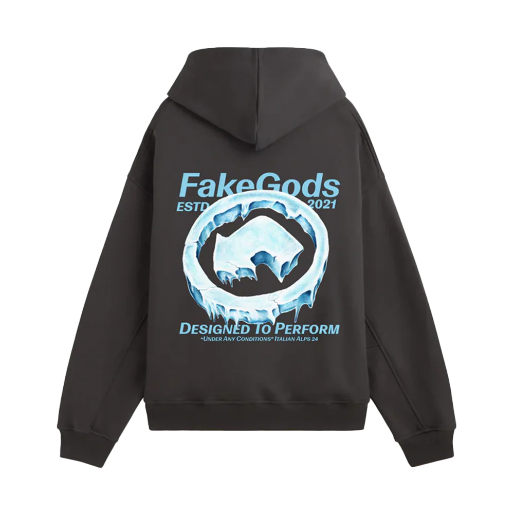Fakegods Iced Logo Hoodie Dark Grey
