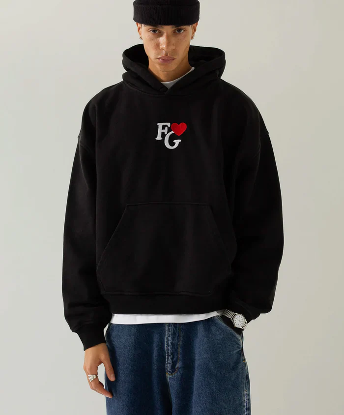 Fakegods Valentine’s Hoodie Black - Image 3