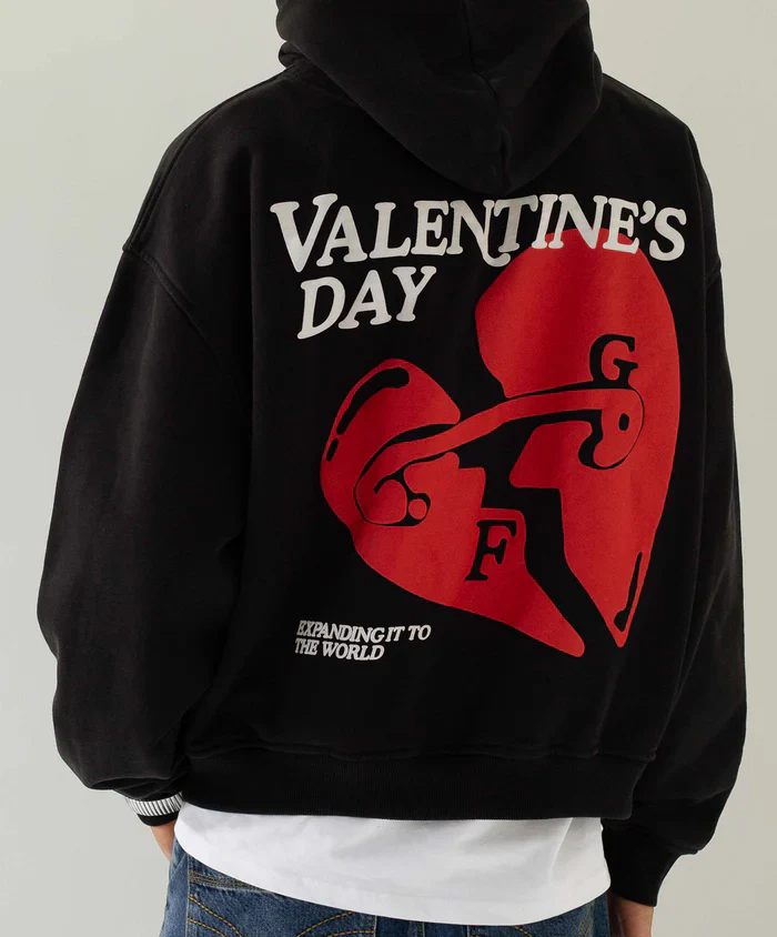 Fakegods Valentine’s Hoodie Black - Image 5
