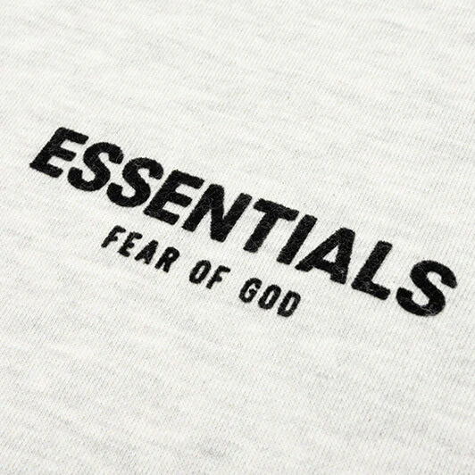 Fear of God Essentials Core Collection Pullover Hoodie Light Heather Oatmeal - Image 3