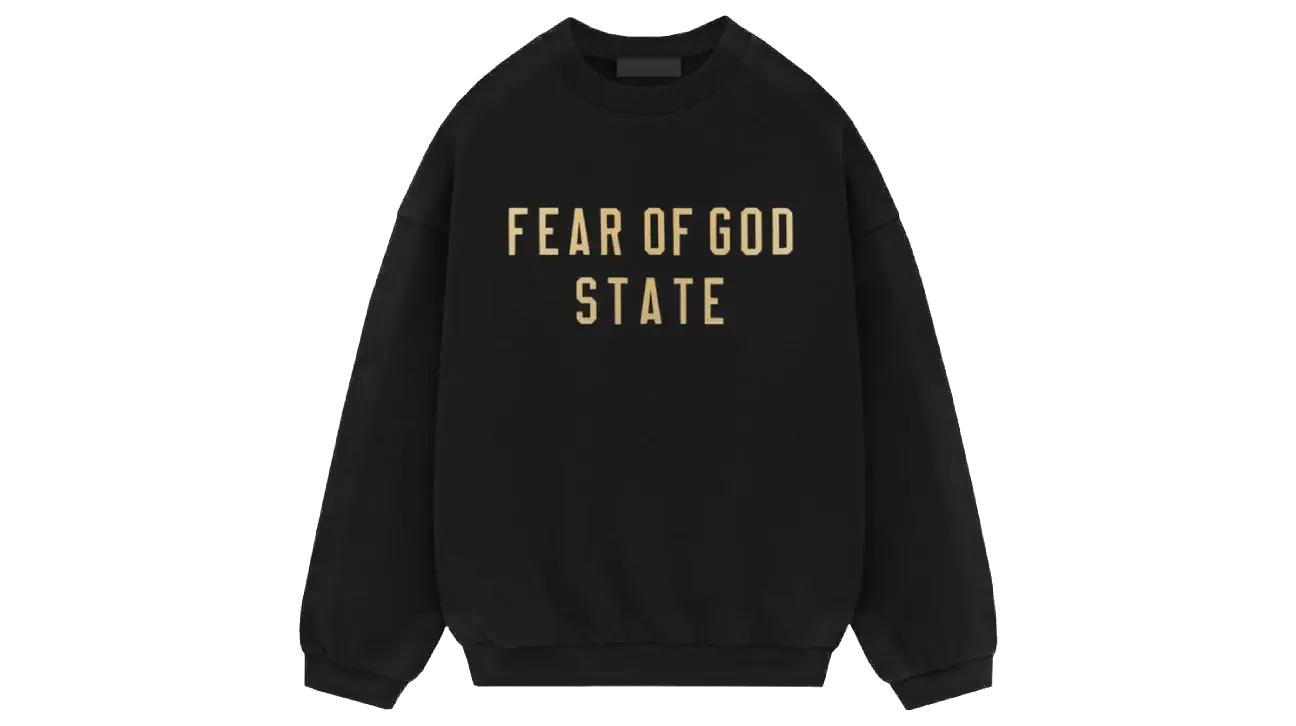 Fear of God Essentials Fleece Crewneck (FW24) Black