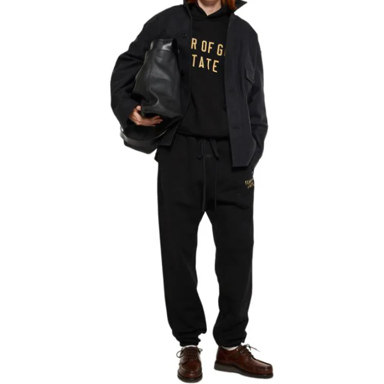 Fear of God Essentials Fleece Essential Sweatpant Black/Gold - Image 3