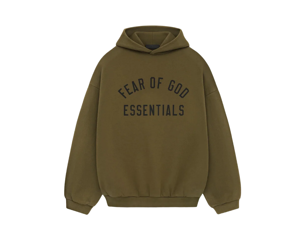 Fear of God Essentials Fleece Hoodie (FW24) Olive