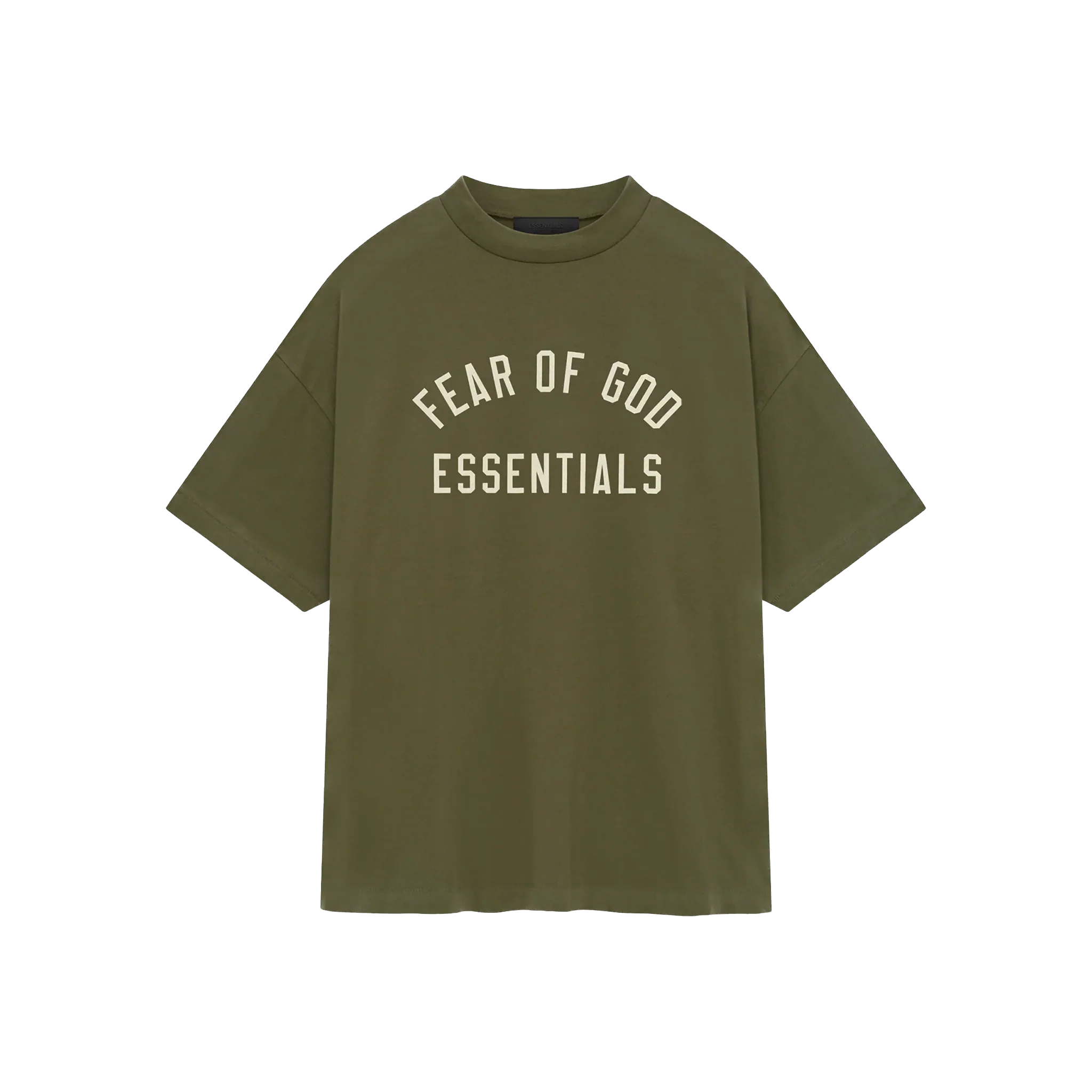 Fear of God Essentials Jersey Crewneck Shirt (FW24) Military