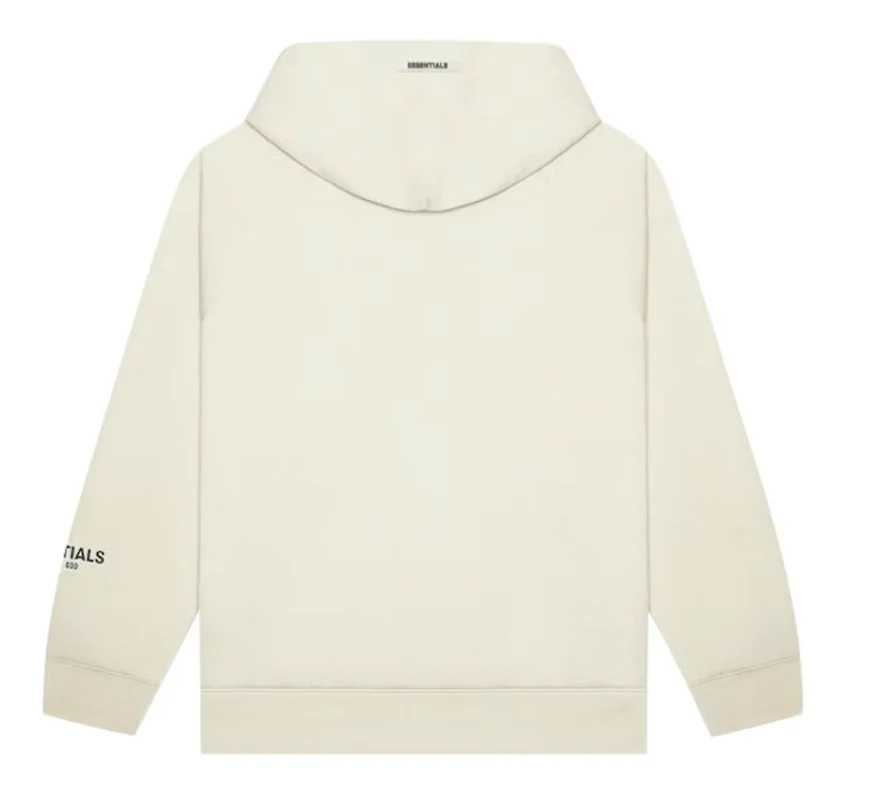 Fear of God Essentials Pullover Hoodie Applique Logo Buttercream - Image 2