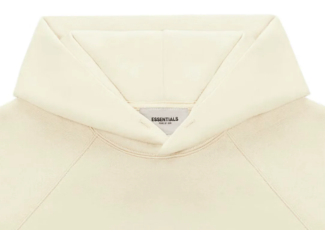 Fear of God Essentials Pullover Hoodie Applique Logo Buttercream - Image 3