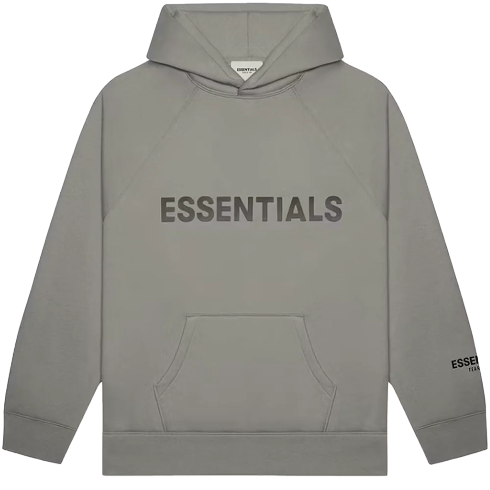 Fear of God Essentials Pullover Hoodie Applique Logo Cement