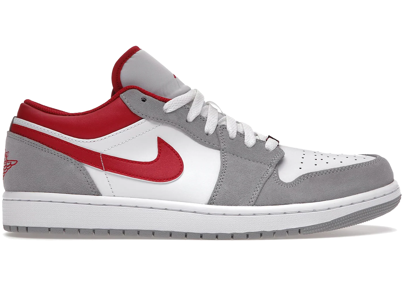 Jordan 1 Low SE Light Smoke Grey Gym Red GS