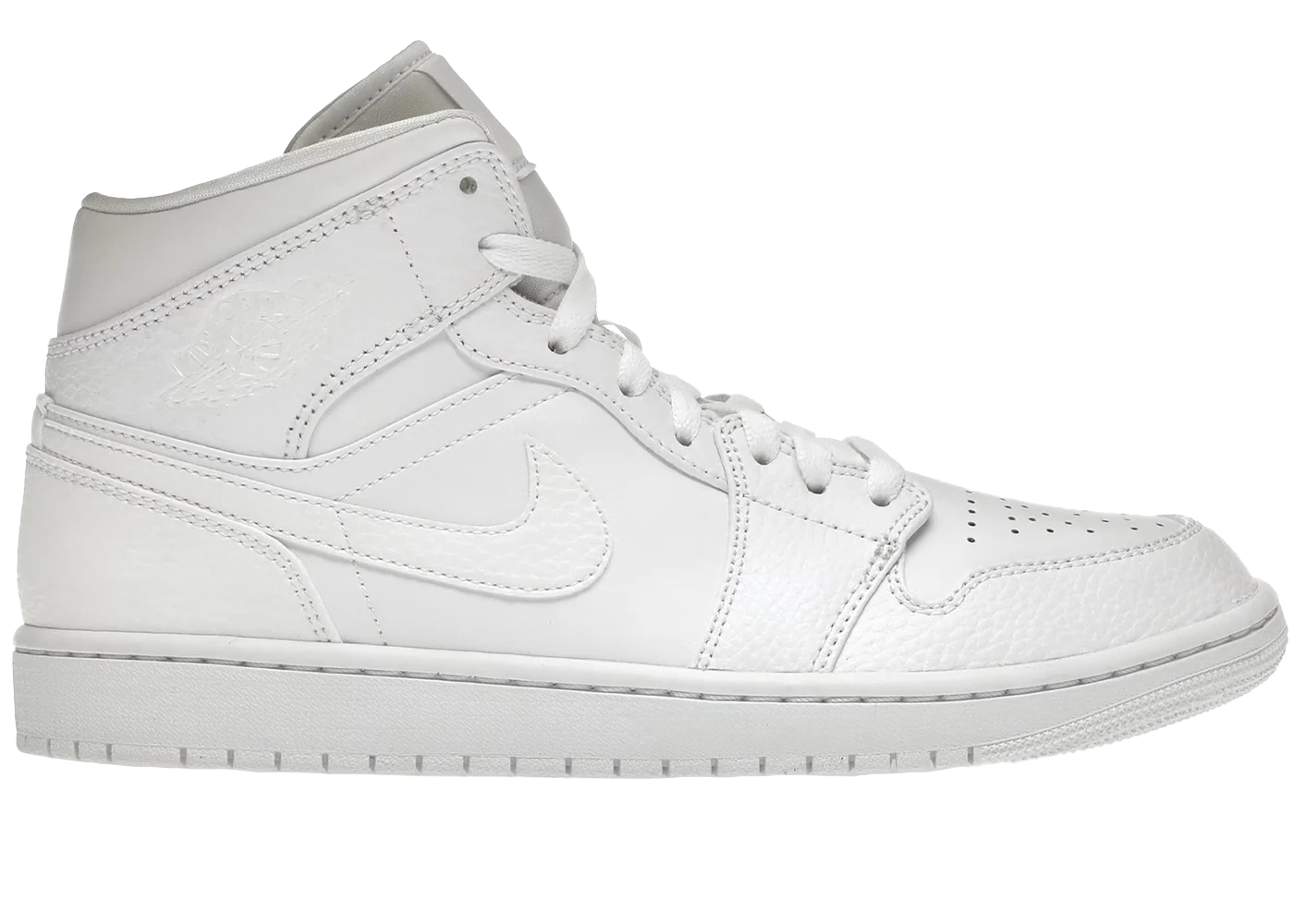 Jordan 1 Mid Triple White