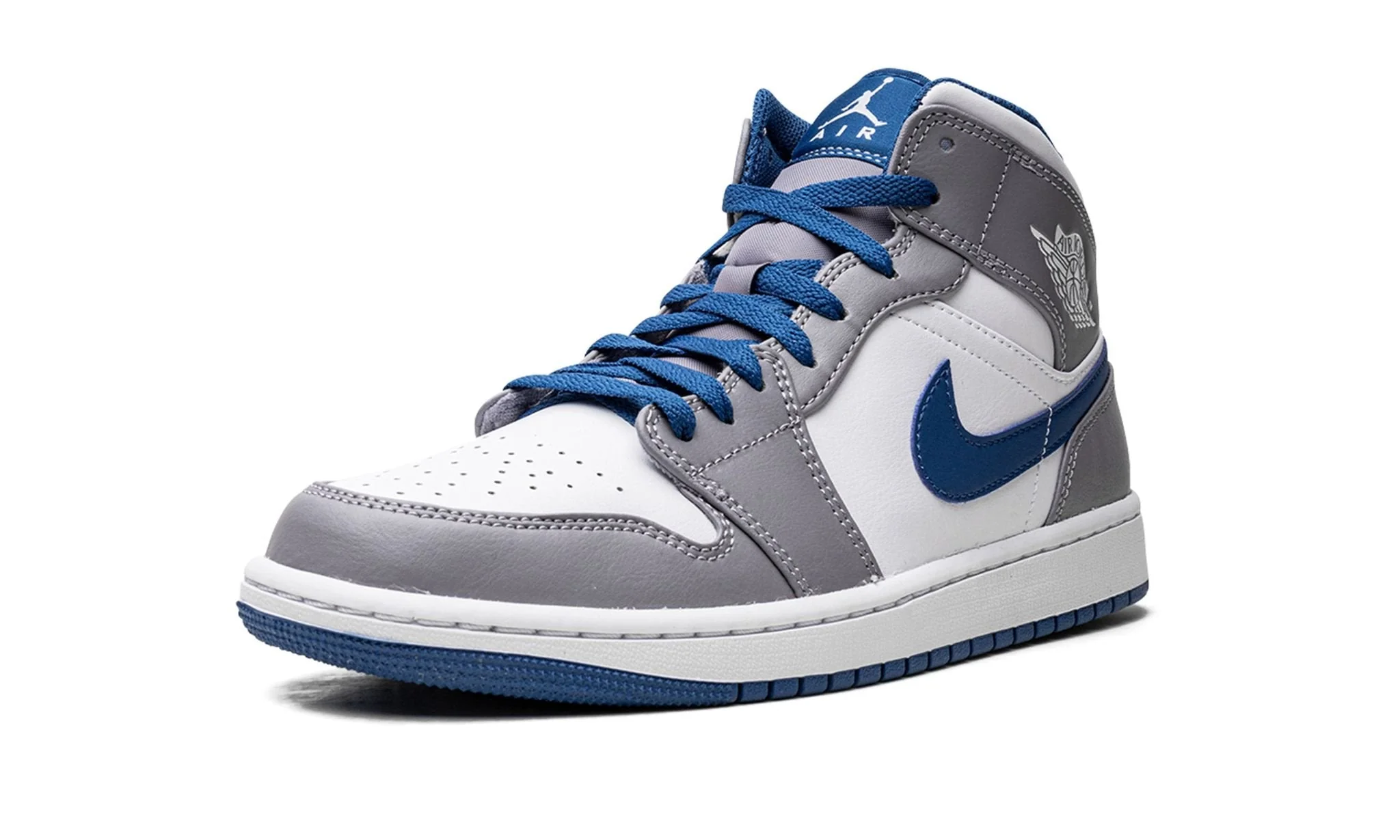 Jordan 1 Mid True Blue Cement GS - Image 4