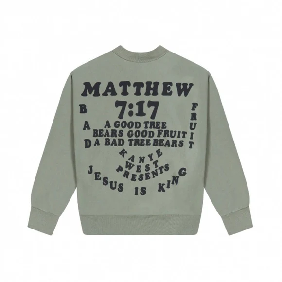 Kanye West x CPFM 'Jesus is King' Crewneck Green
