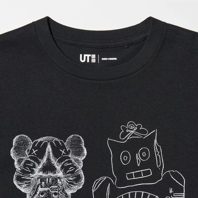 KAWS x Uniqlo Warhol UT Graphic T-shirt Black - Image 5