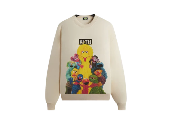 Kith x Sesame Street Group Hug Nelson Crewneck Waffle