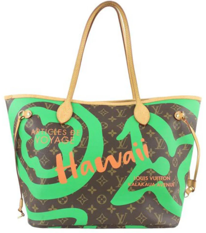 Louis Vuitton Green Monogram Summer Spirit Tahitienne Neverfull MM Tote Bag