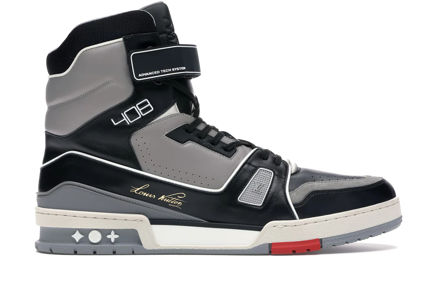 Louis Vuitton LV Trainer Sneaker Boot High Black Grey