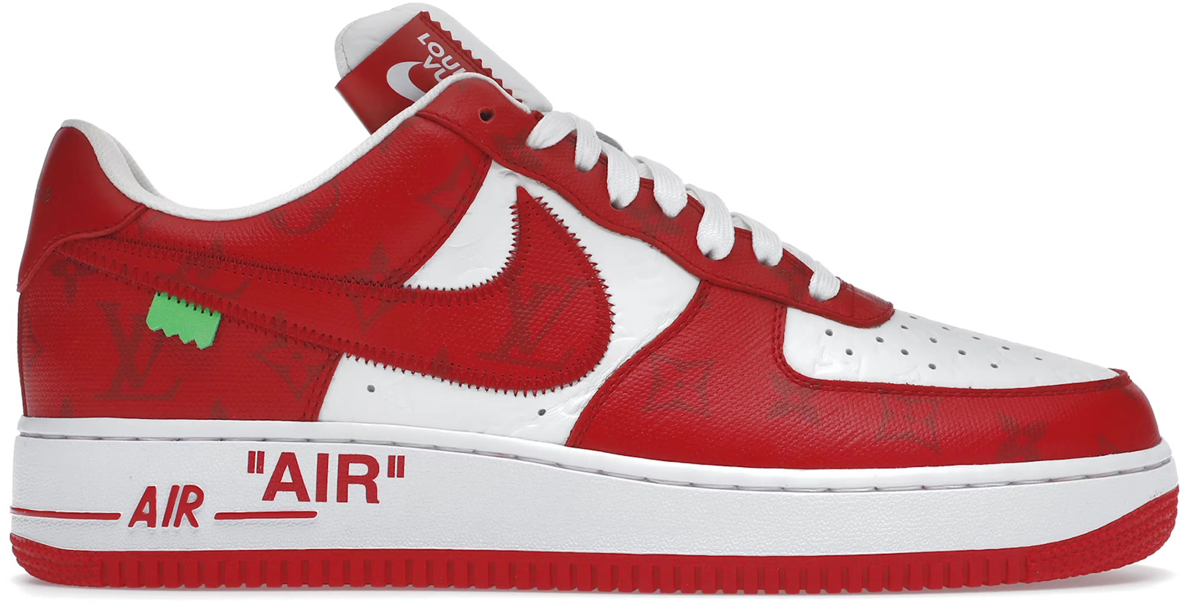 Louis Vuitton Nike Air Force 1 Low By Virgil Abloh White Red