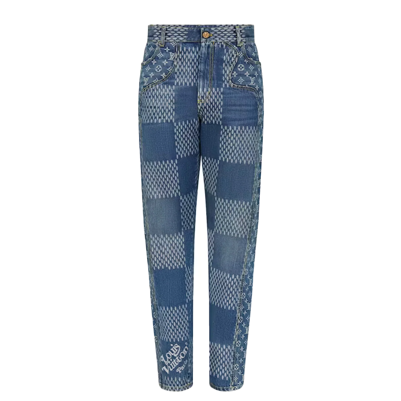 Louis Vuitton x Nigo Giant Damier Waves MNGM Denim Pants Indigo