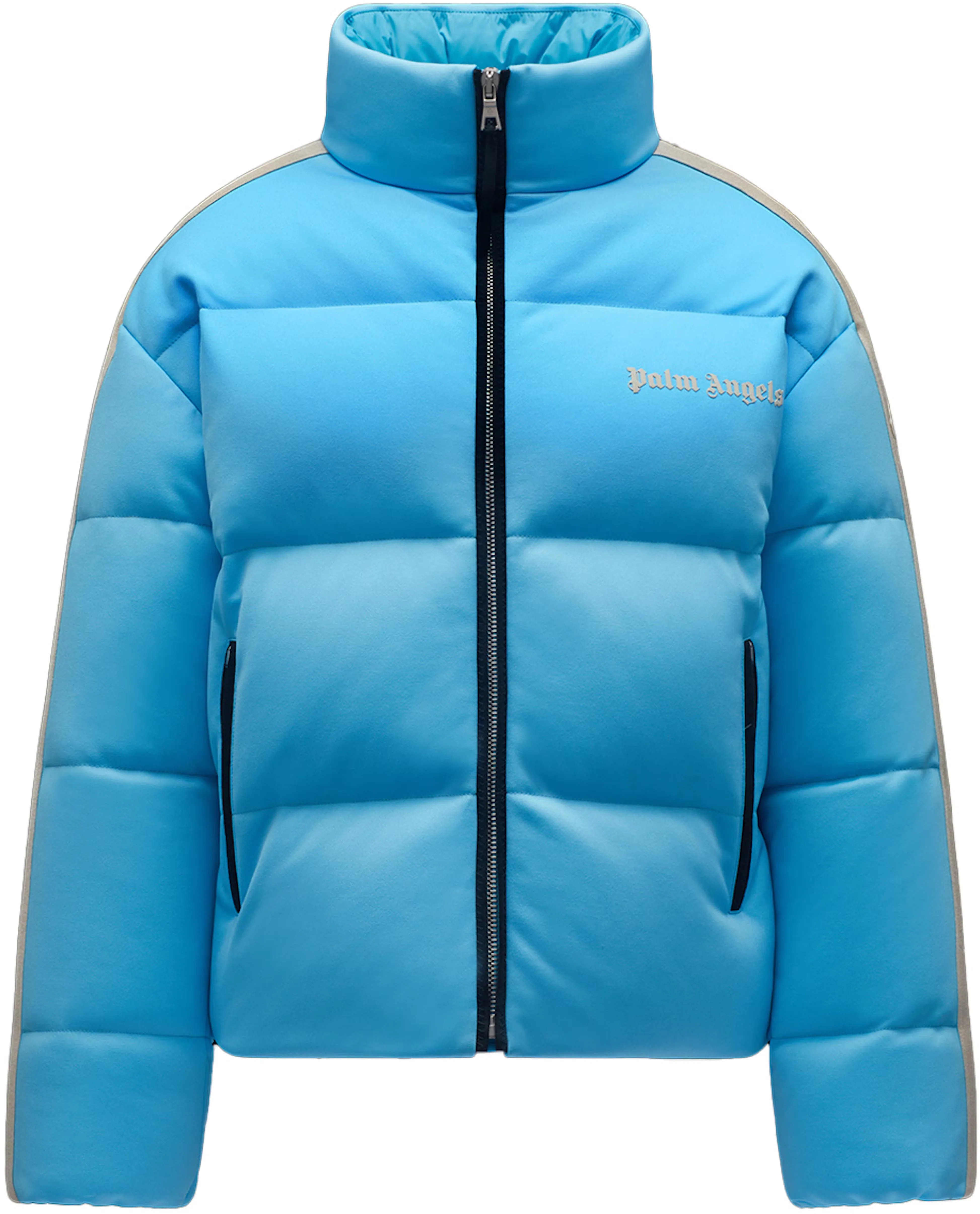 Moncler x Palm Angels Rodman Short Down Jacket Light Blue White
