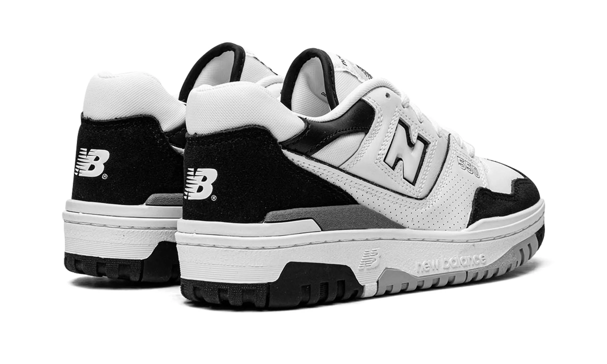 New Balance 550 White Black Rain Cloud GS - Image 3