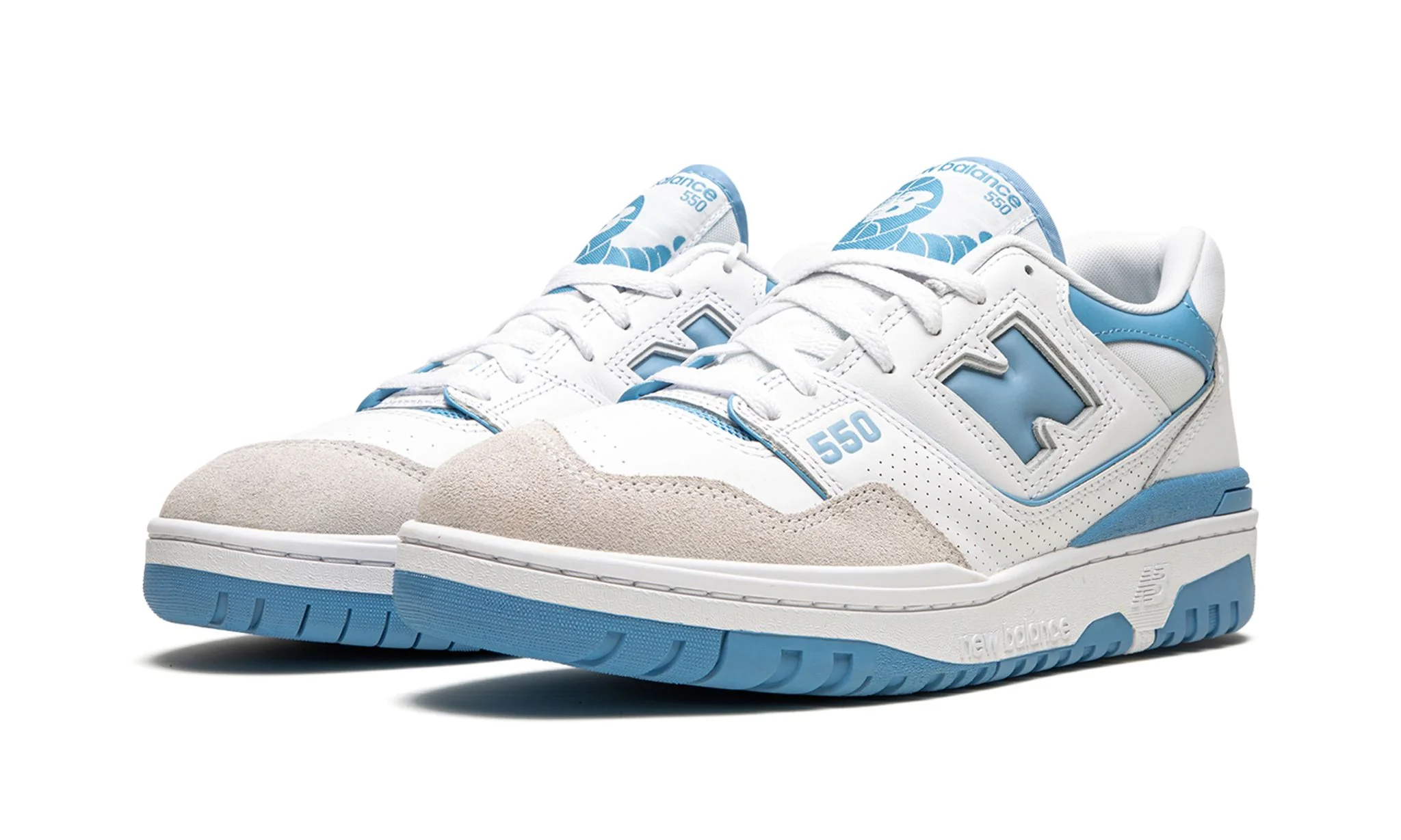 New Balance 550 White Blue Haze Rain Cloud - Image 2
