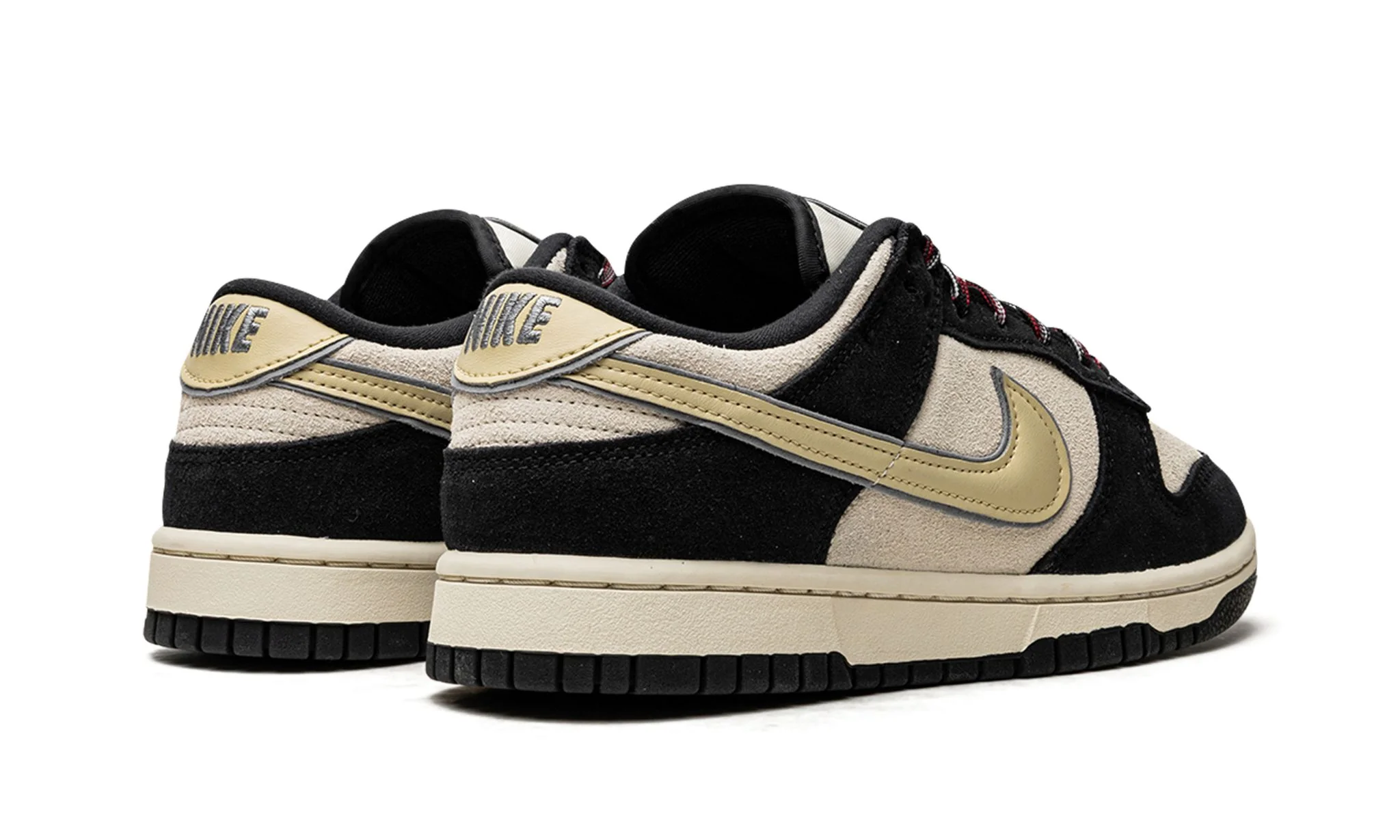Nike Dunk Low LX Black Suede Team Gold (Women's) - Image 3