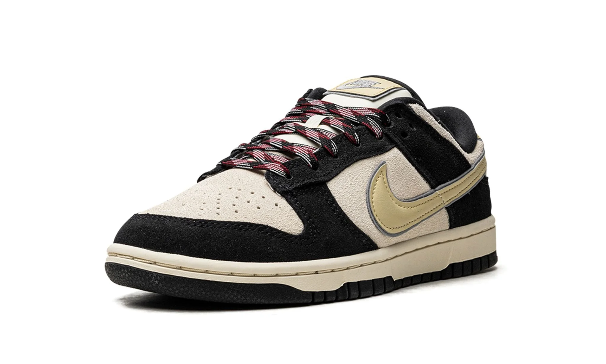 Nike Dunk Low LX Black Suede Team Gold (Women's) - Image 4