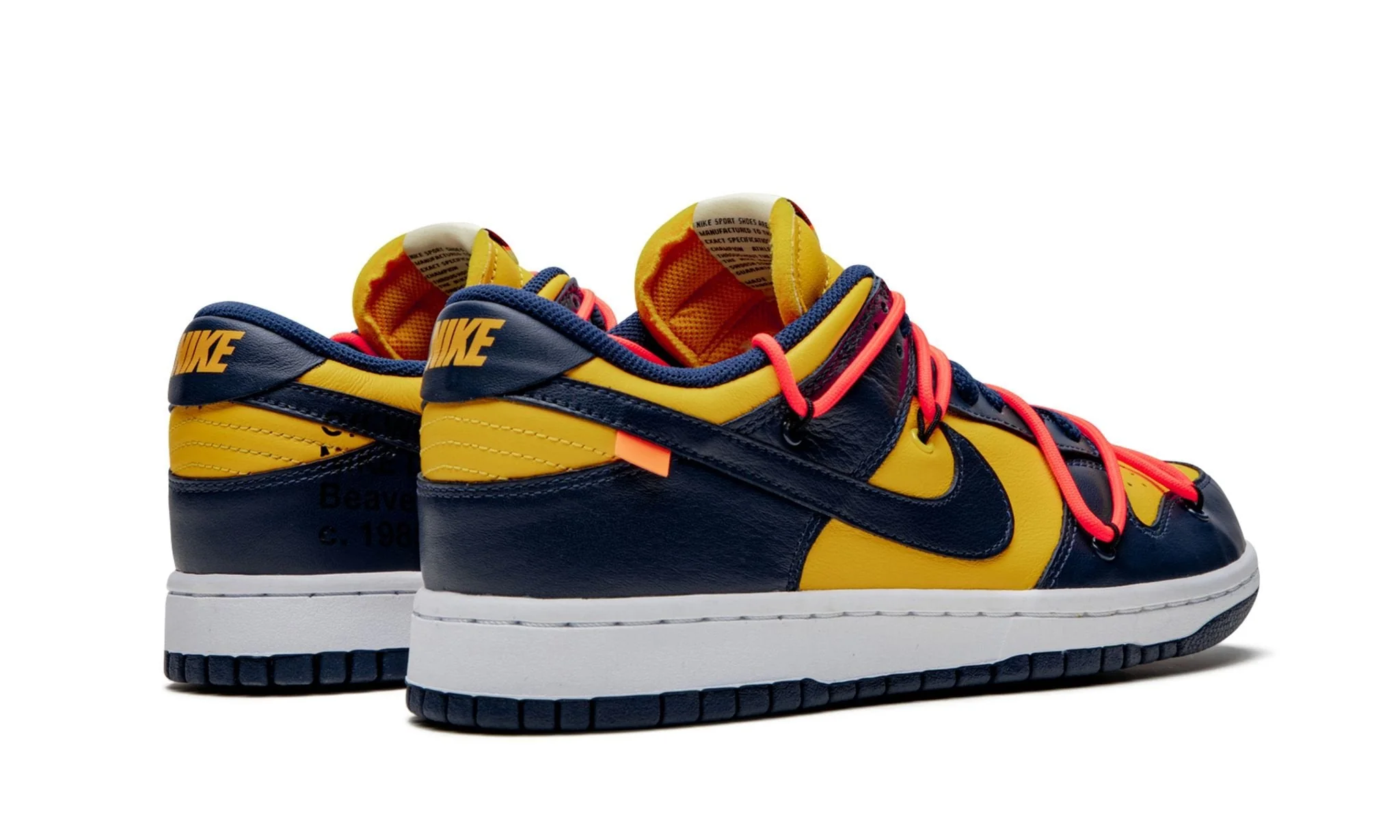 Nike Dunk Low Off-White University Gold Midnight Navy - Image 3