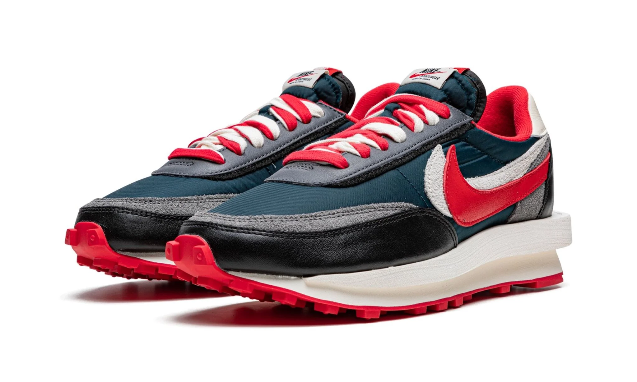 Nike LD Waffle sacai Undercover Midnight Spruce University Red - Image 2