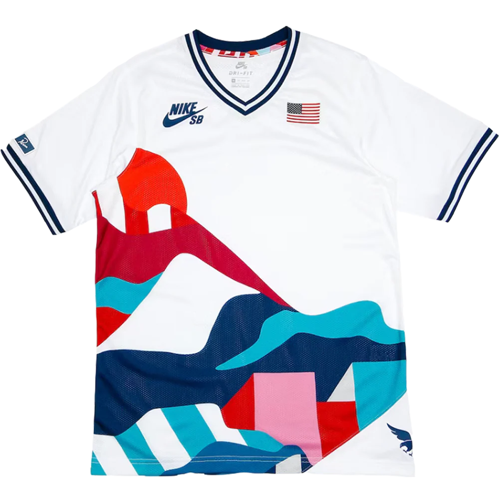 Nike SB x Parra USA Federation Kit Crew Jersey White/Brave Blue