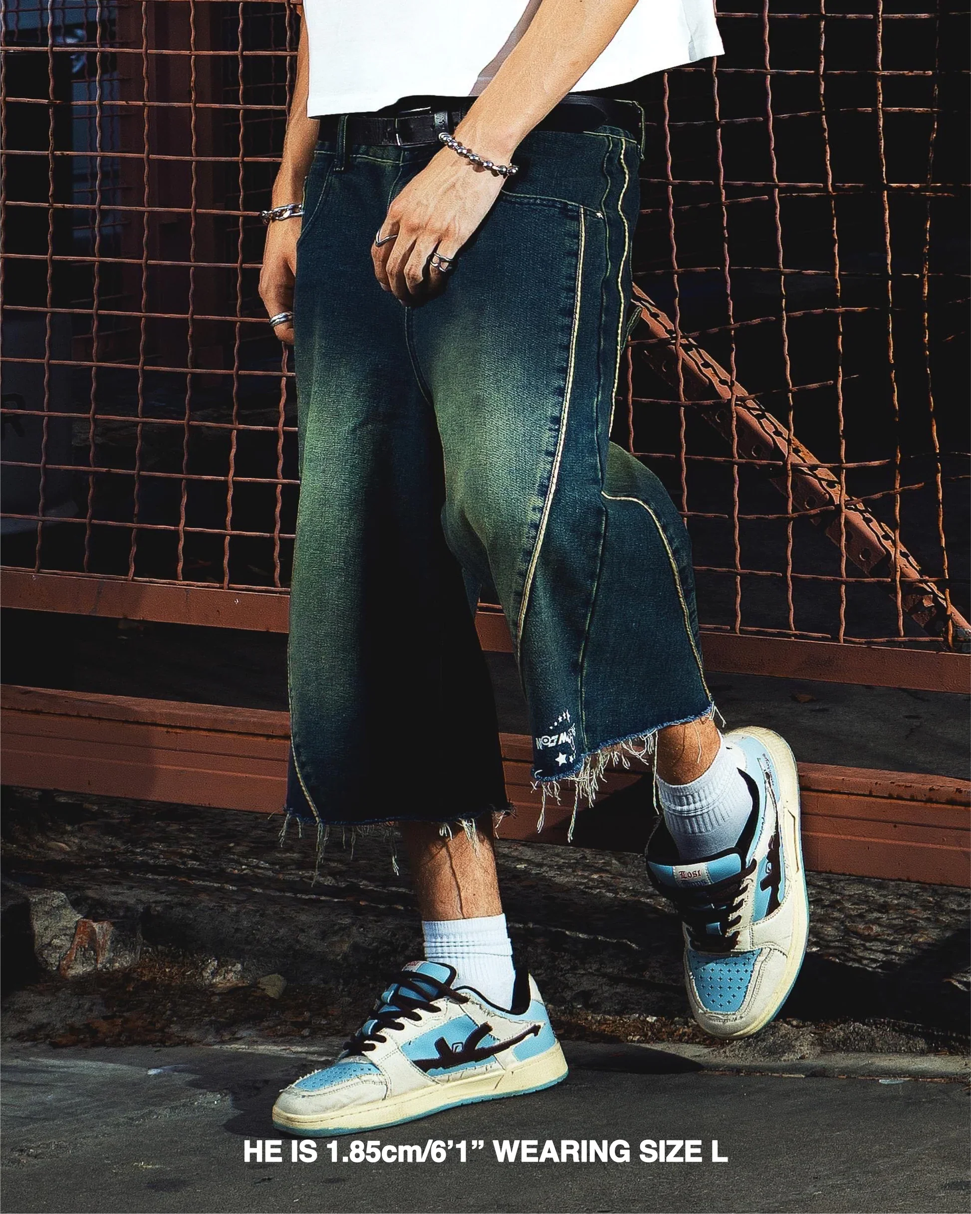 Noemotions Denim Jorts Washed Green - Image 3