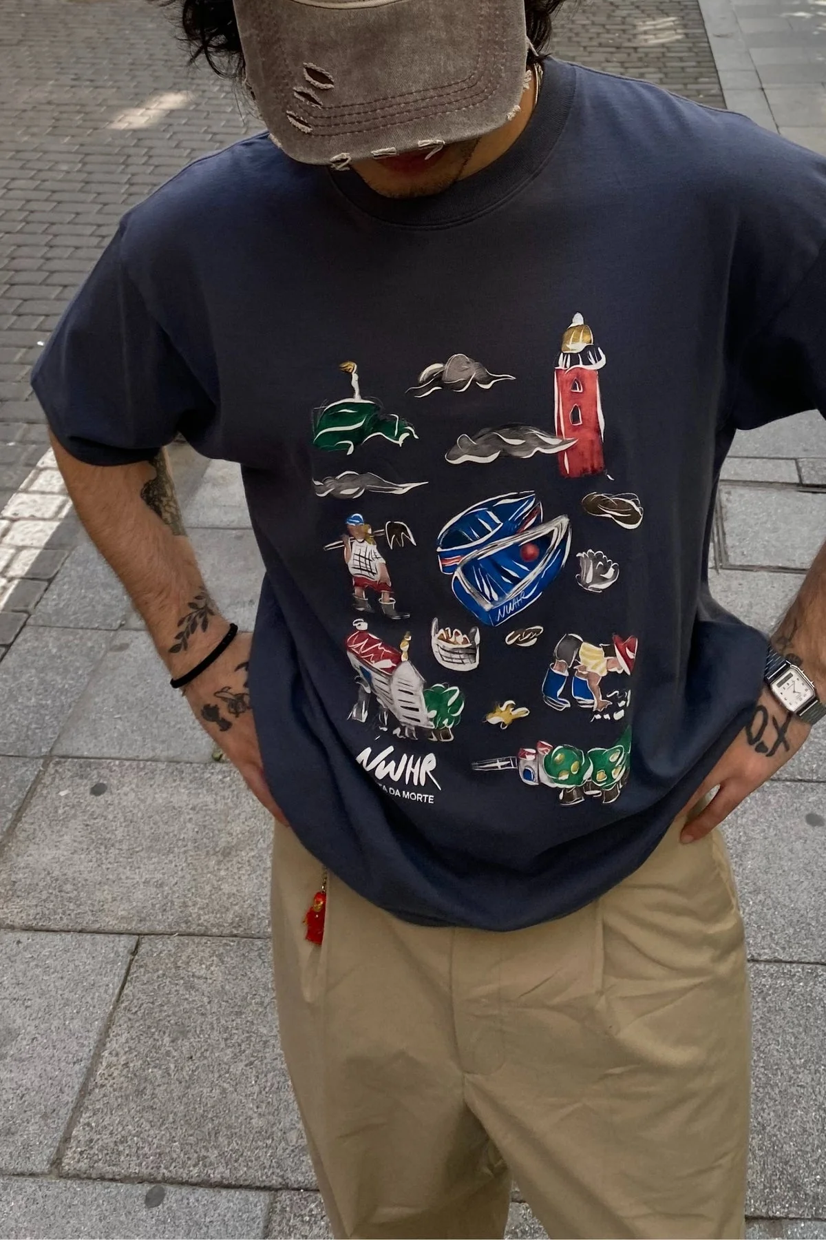Nwhr Costa Da Morte T-Shirt Black - Image 4